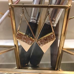 Gold/ pink earrings